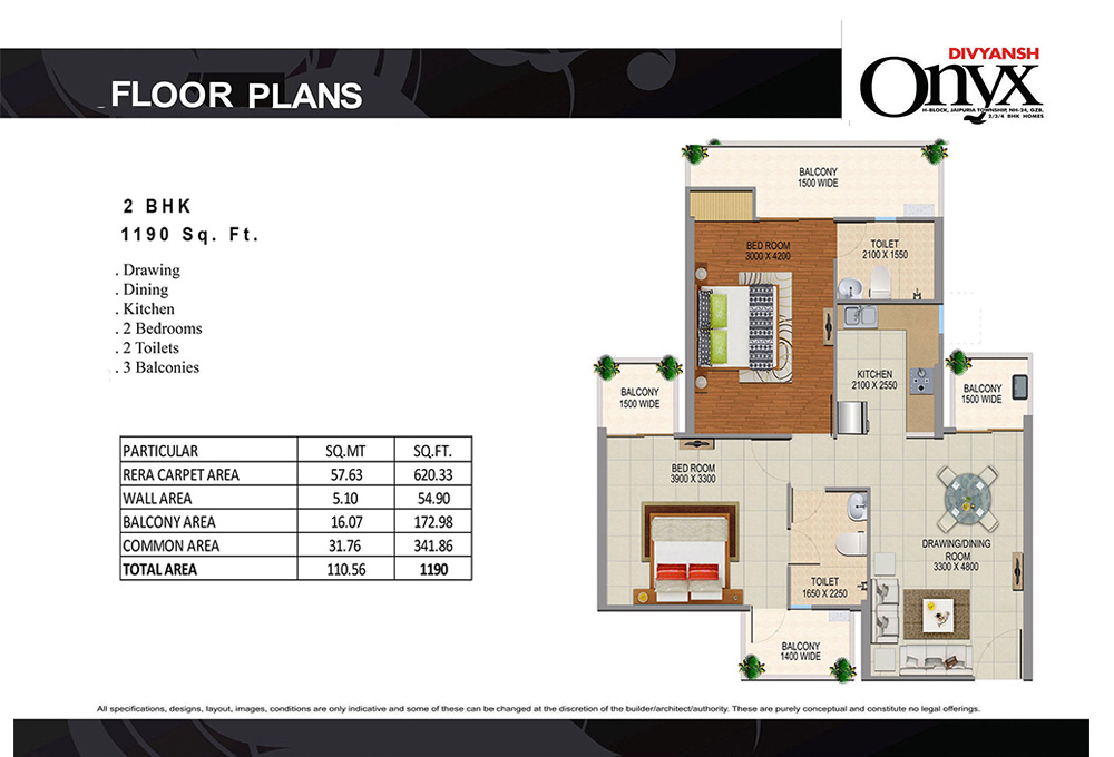 Divyansh Onyx Ghaziabad Floor plan